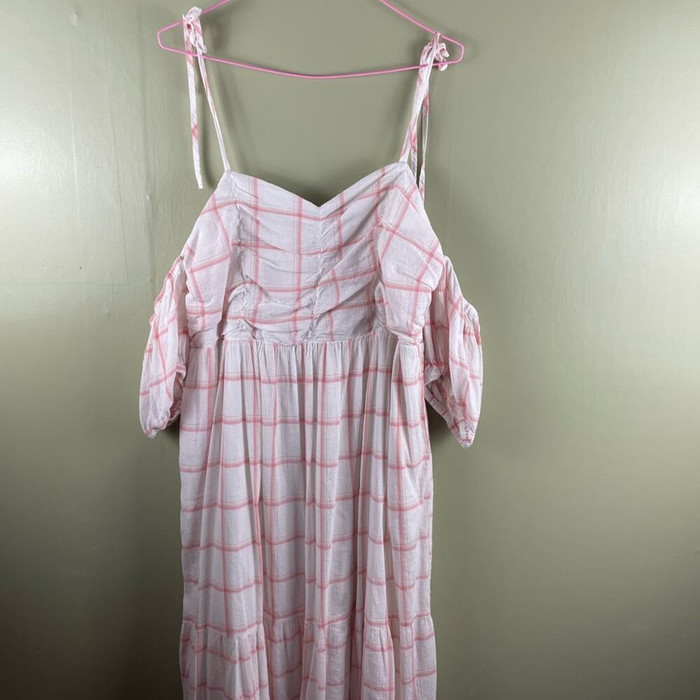 Universal Thread Windowpane Off The Shoulder Maxi… - image 3